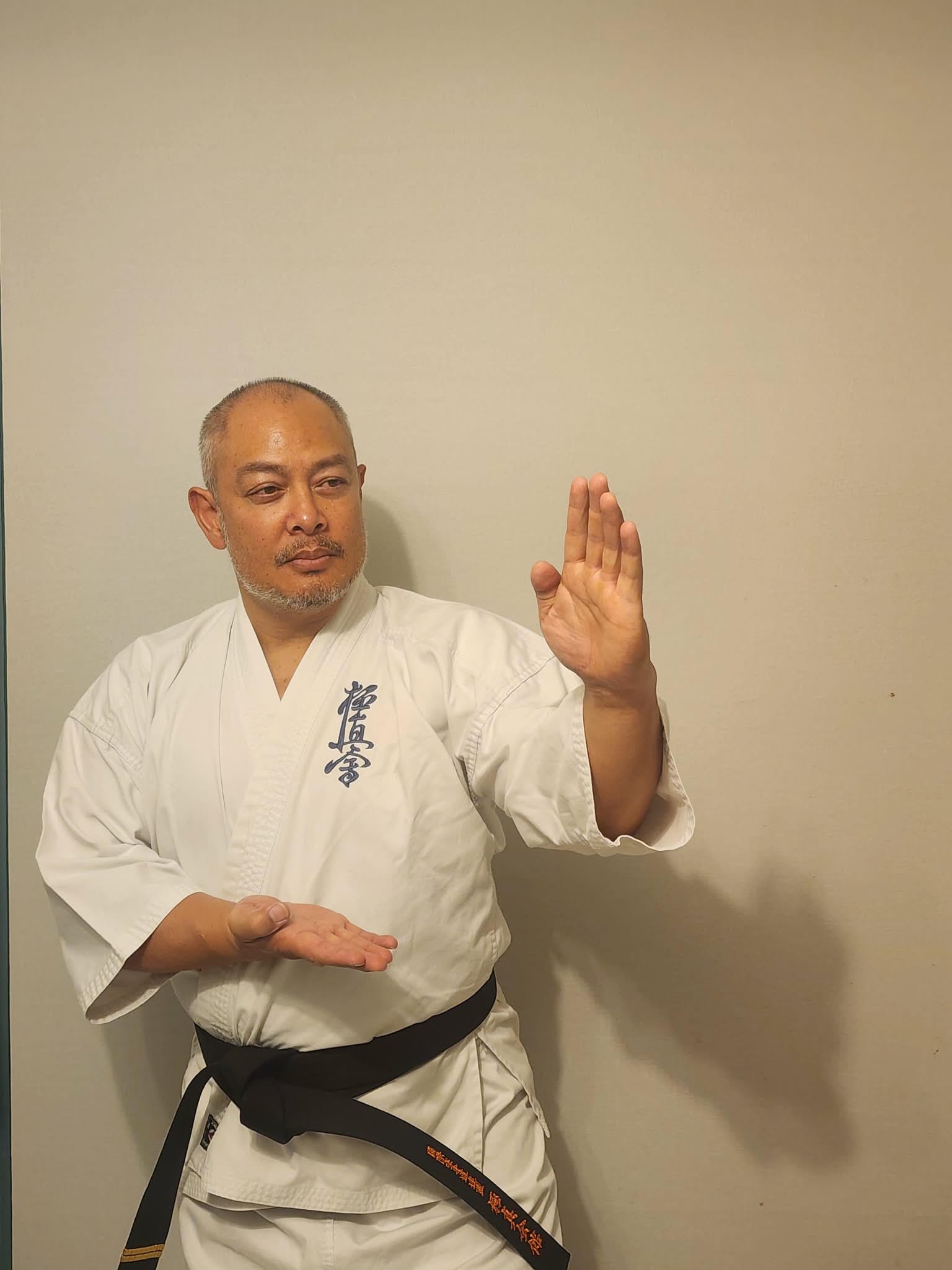 Senpai Mark (Reg) Richardson in karate gi